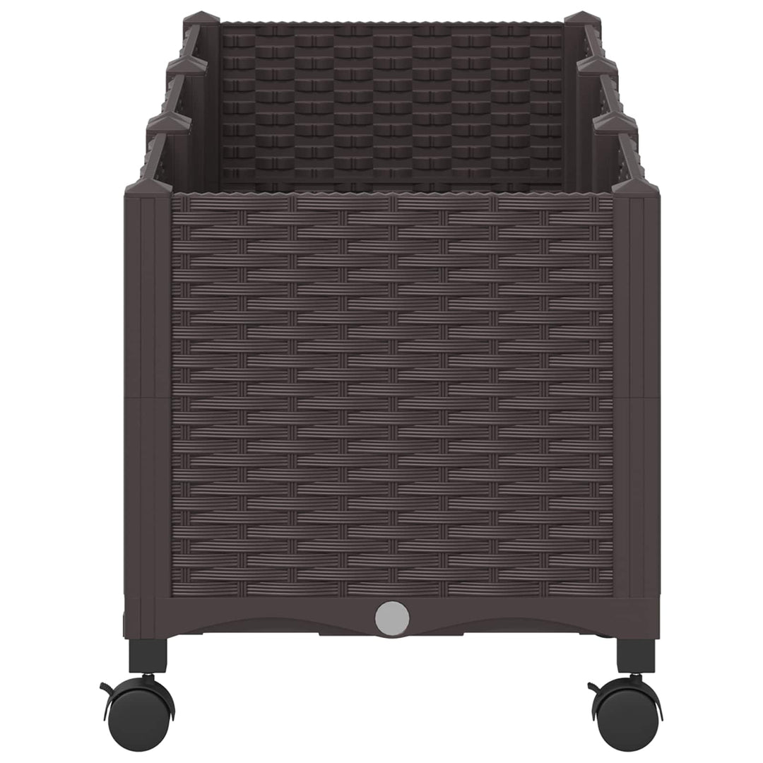 Havekrukke med hjul Brun 120 x 40 x 44 cm PP