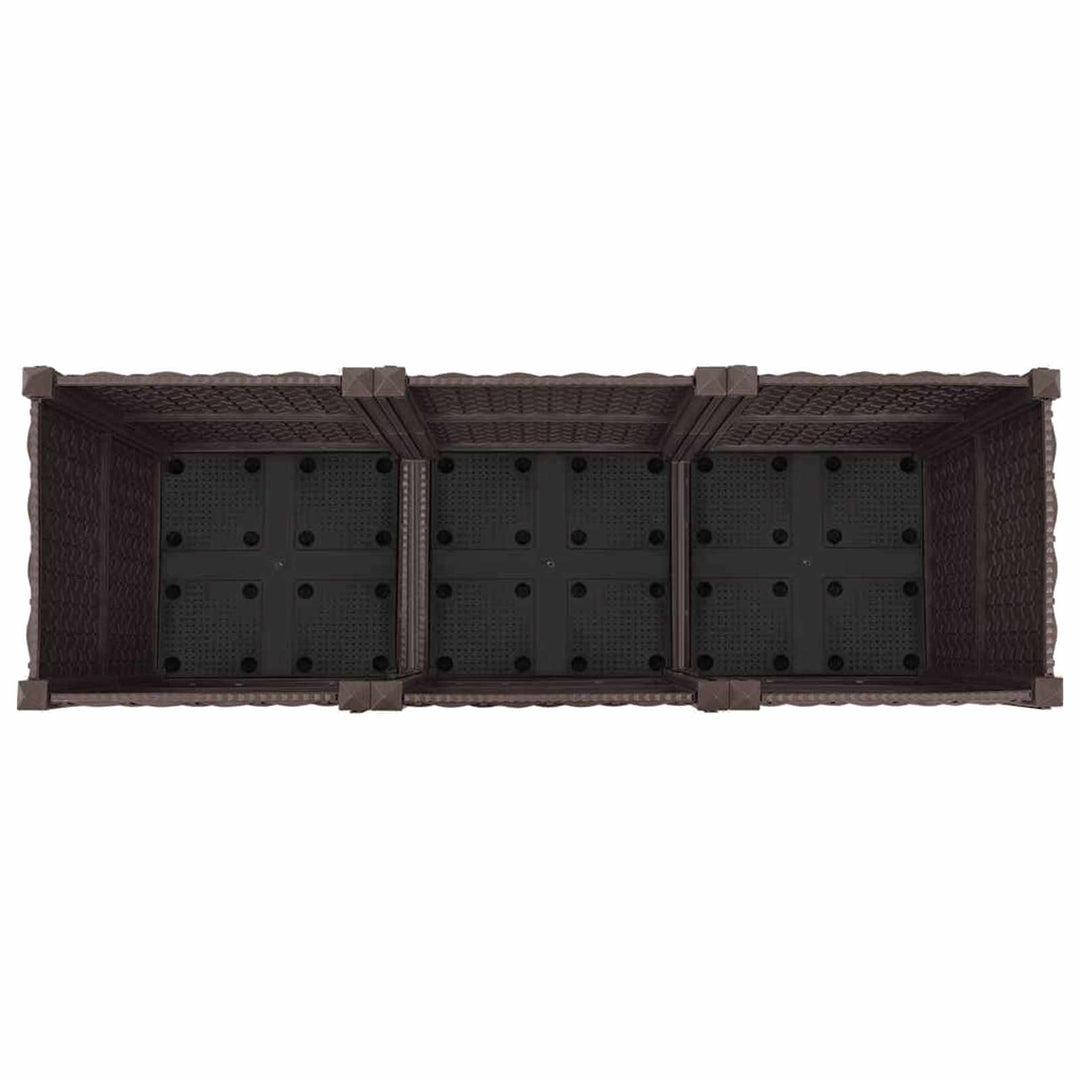 Havekrukke med hjul Brun 120 x 40 x 44 cm PP