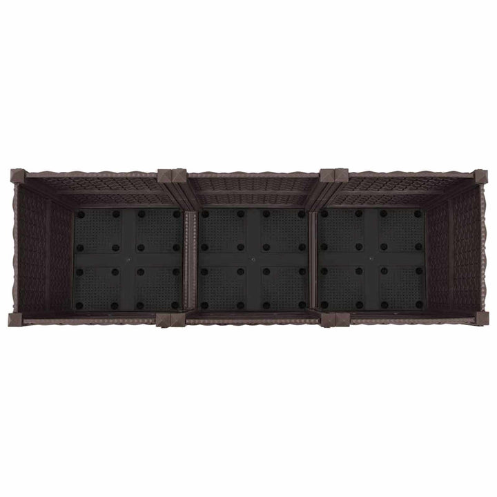 Havekrukke med hjul Brun 120 x 40 x 44 cm PP