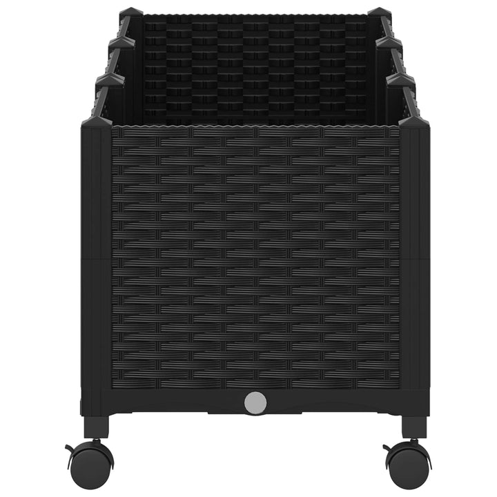Havekrukke med hjul Sort 120 x 40 x 44 cm PP