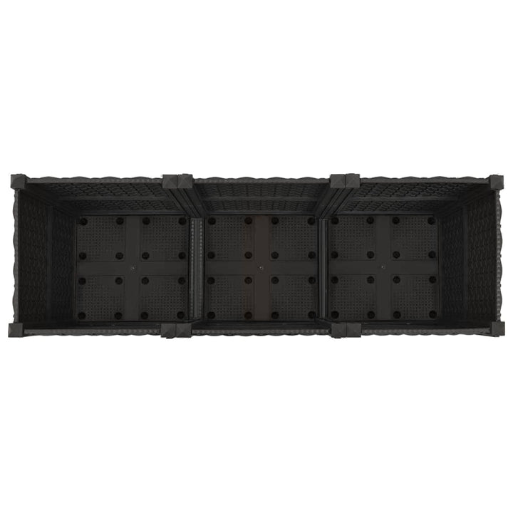 Havekrukke med hjul Sort 120 x 40 x 44 cm PP