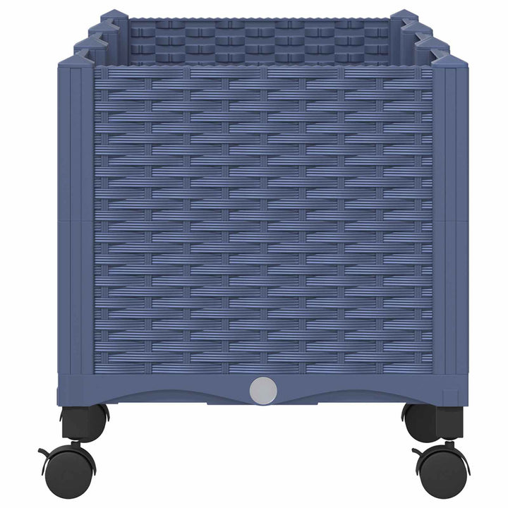 Havekrukke med hjul Blå Grå 120 x 40 x 48 cm PP