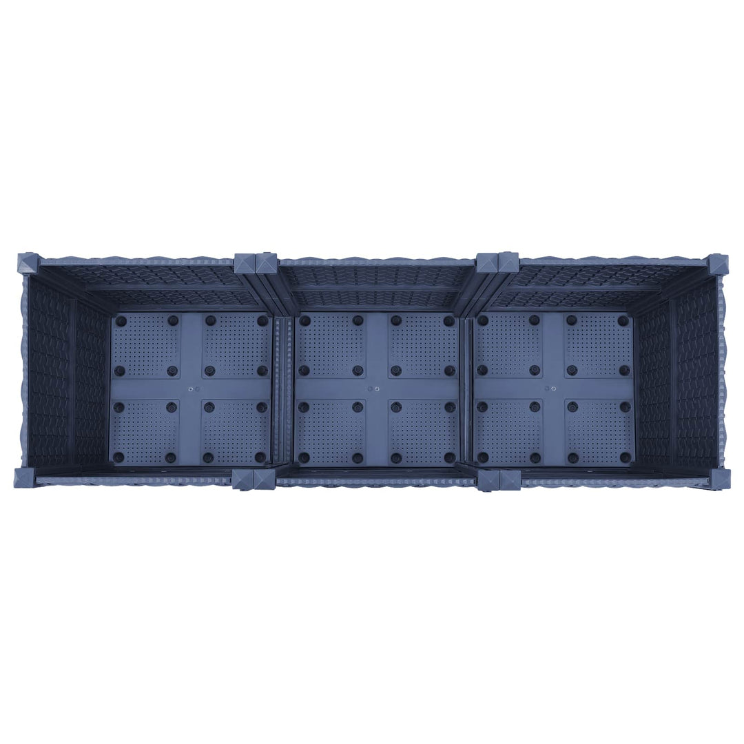 Havekrukke med hjul Blå Grå 120 x 40 x 48 cm PP