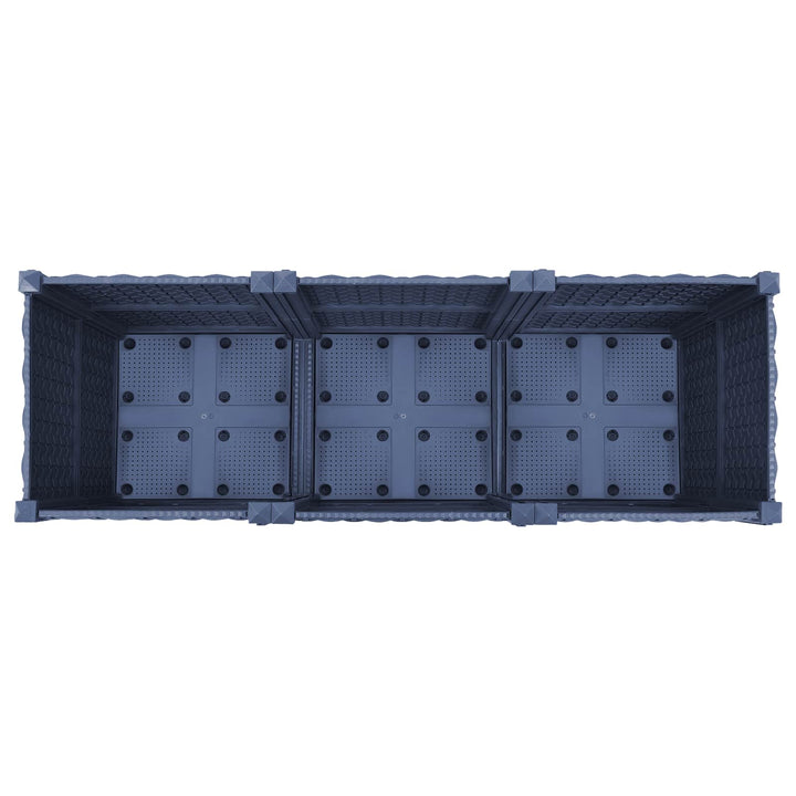 Havekrukke med hjul Blå Grå 120 x 40 x 48 cm PP