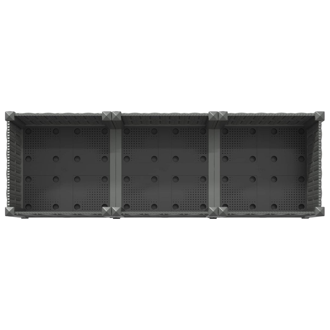 Havekrukke med hjul Lysegrå 120 x 40 x 48 cm PP