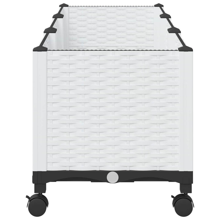 Havekrukke med hjul Hvid 120 x 40 x 48 cm PP
