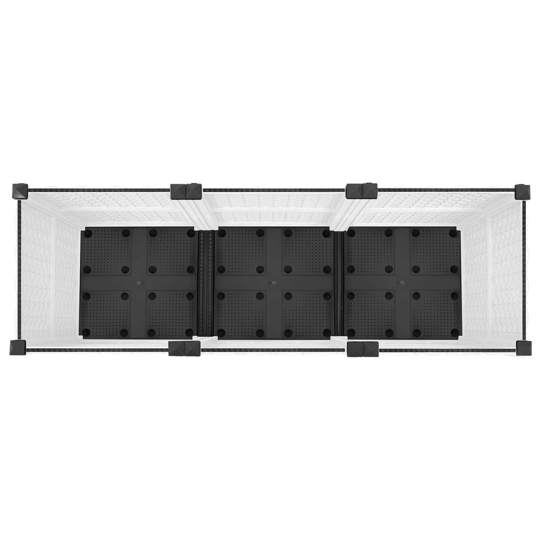 Havekrukke med hjul Hvid 120 x 40 x 48 cm PP