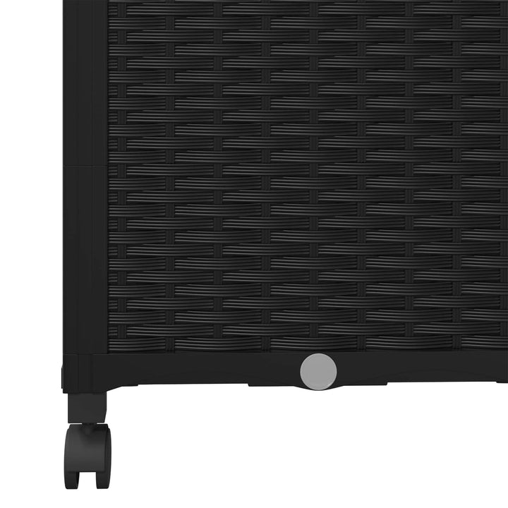 Haveplantekasse med espalier og hjul Sort 120 x 40 x 146 cm PP