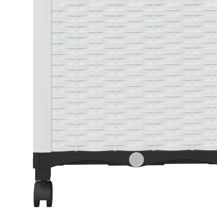 Haveplantekasse med espalier og hjul Hvid 120 x 40 x 146 cm PP