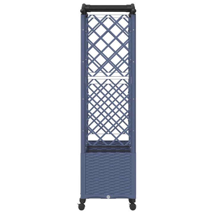 Hævet Bed med Trellis og Tag Grå 164 x 40 x 144 cm PP