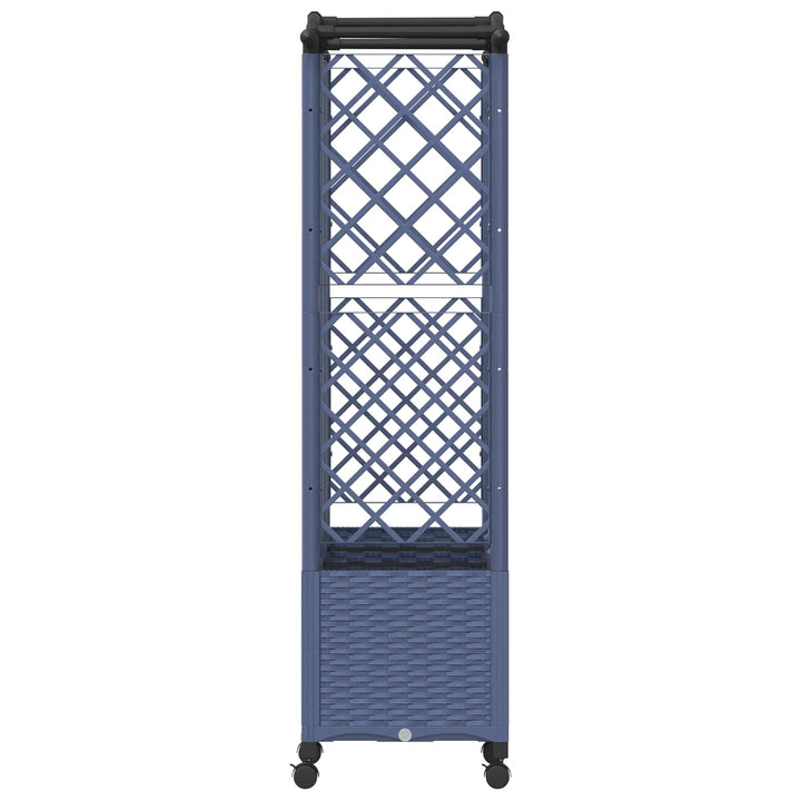 Hævet Bed med Trellis og Tag Grå 163 x 40 x 144 cm PP