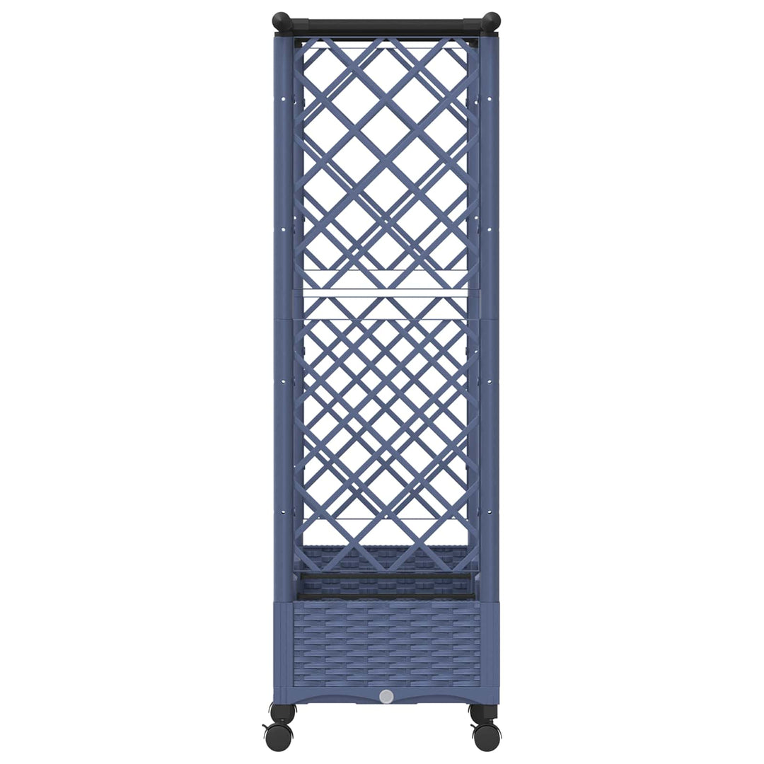 Hævet Bed med Trellis og Tag Grå 164 x 40 x 127 cm PP