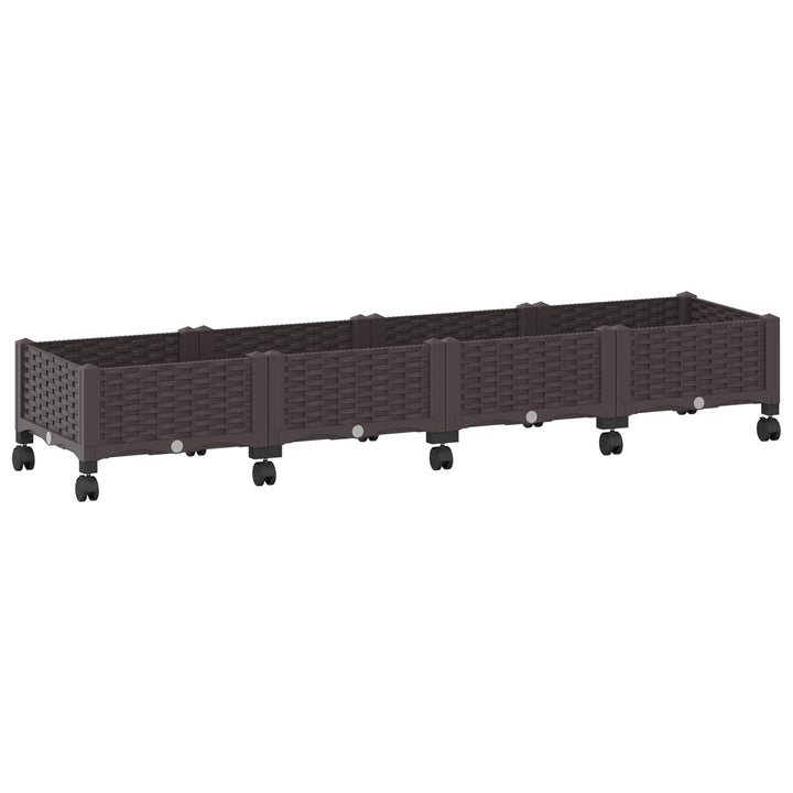 Havekrukke med hjul Brun 160 x 40 x 29 cm PP