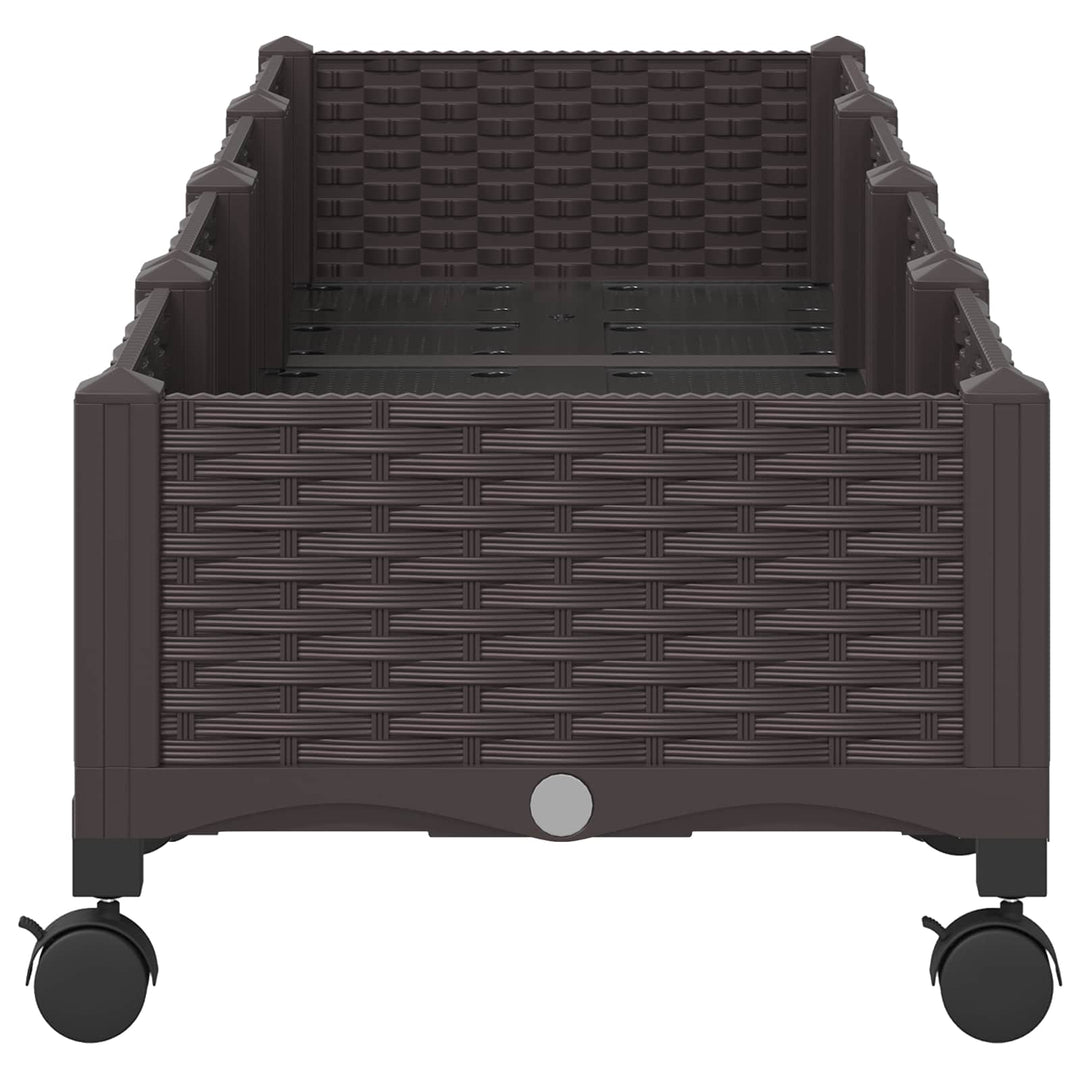 Havekrukke med hjul Brun 160 x 40 x 29 cm PP