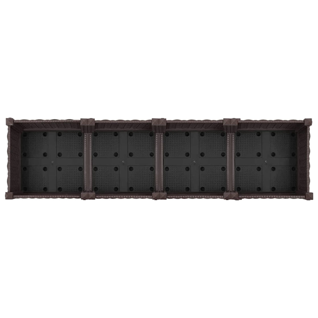Havekrukke med hjul Brun 160 x 40 x 29 cm PP