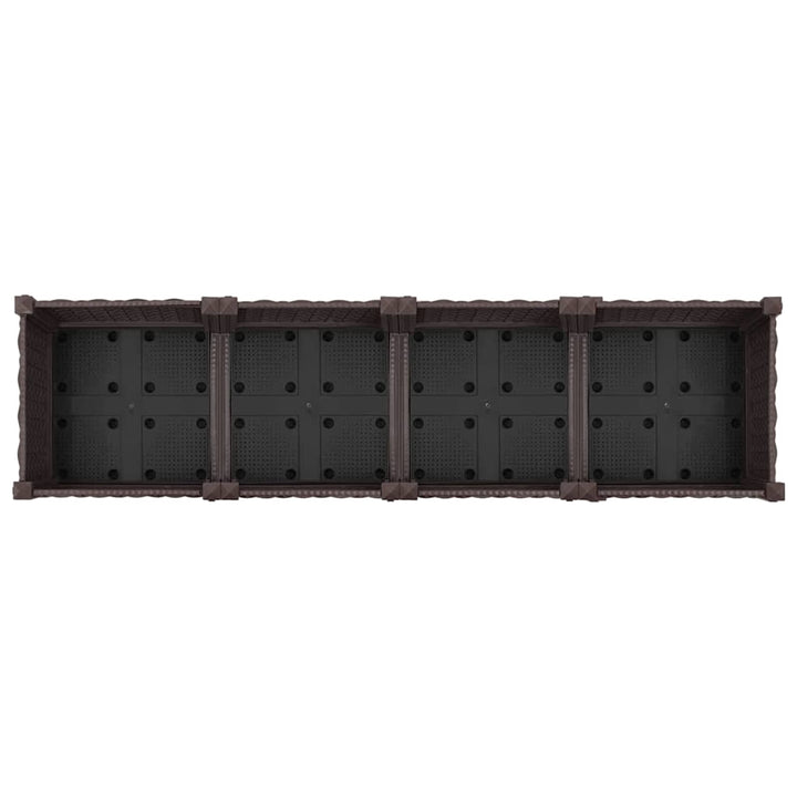 Havekrukke med hjul Brun 160 x 40 x 29 cm PP