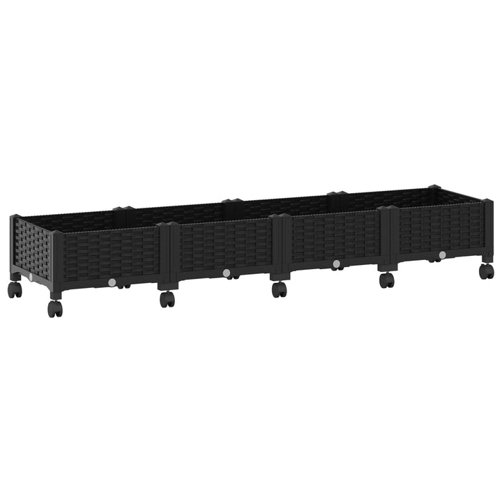 Havekrukke med hjul Sort 160 x 40 x 29 cm PP