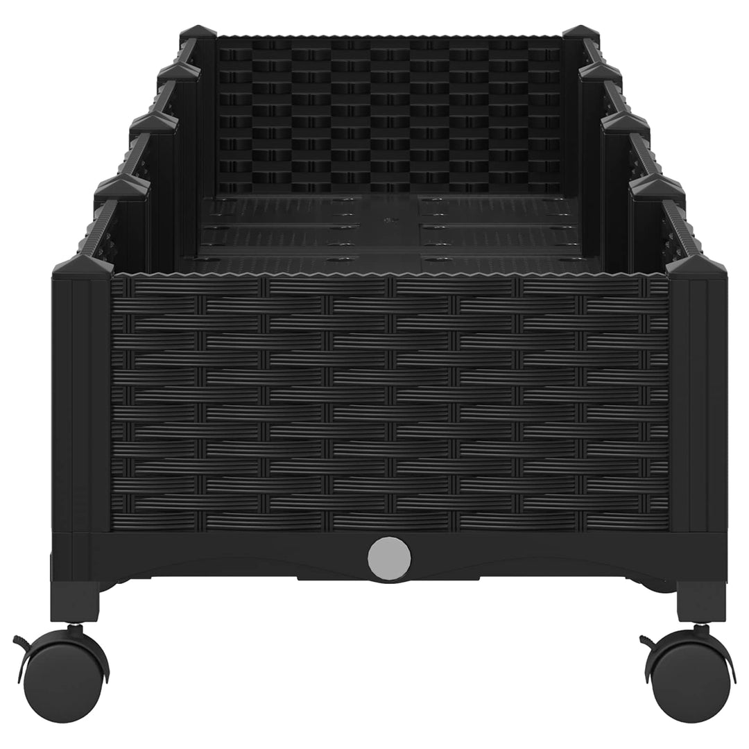 Havekrukke med hjul Sort 160 x 40 x 29 cm PP