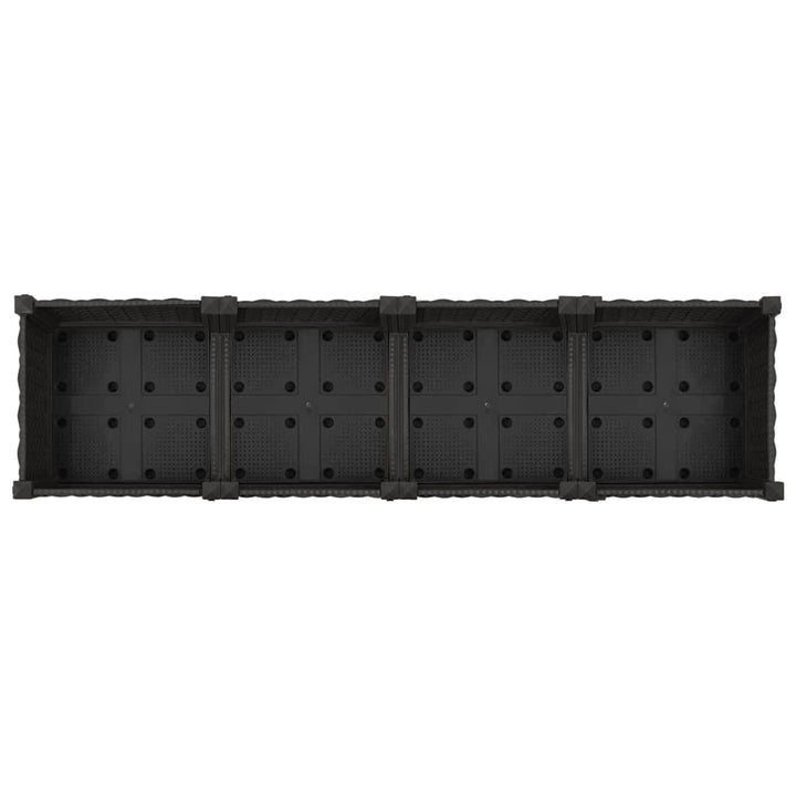 Havekrukke med hjul Sort 160 x 40 x 29 cm PP