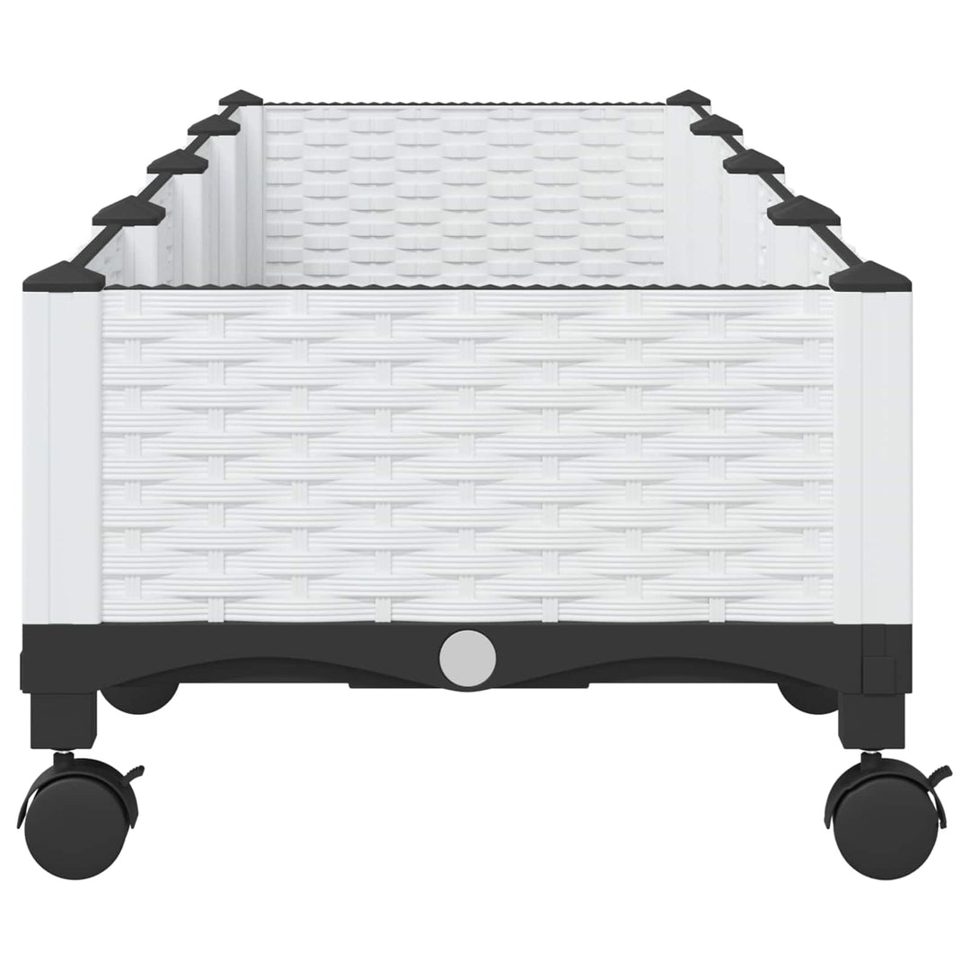 Havekrukke med hjul Hvid 160 x 40 x 33 cm PP