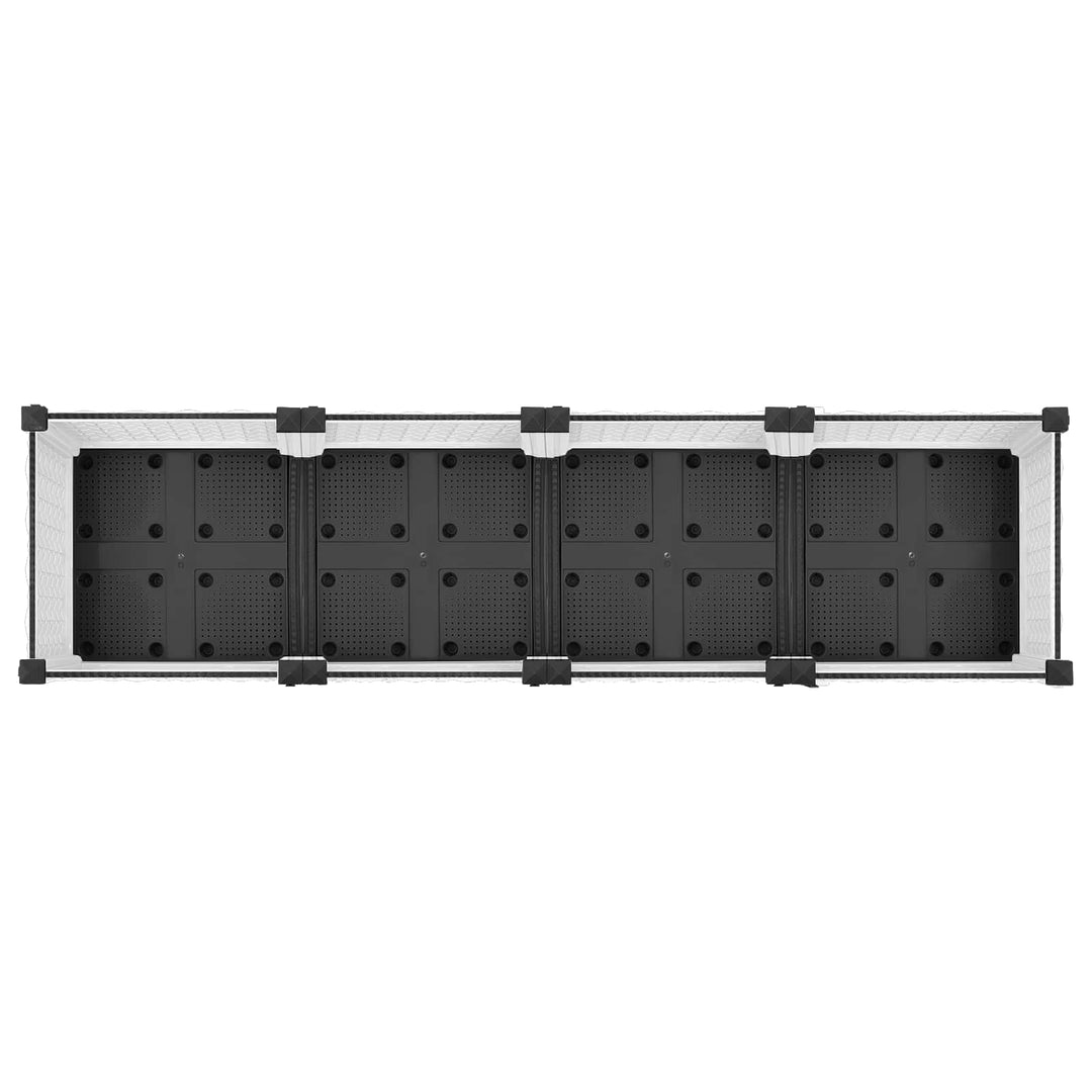 Havekrukke med hjul Hvid 160 x 40 x 33 cm PP