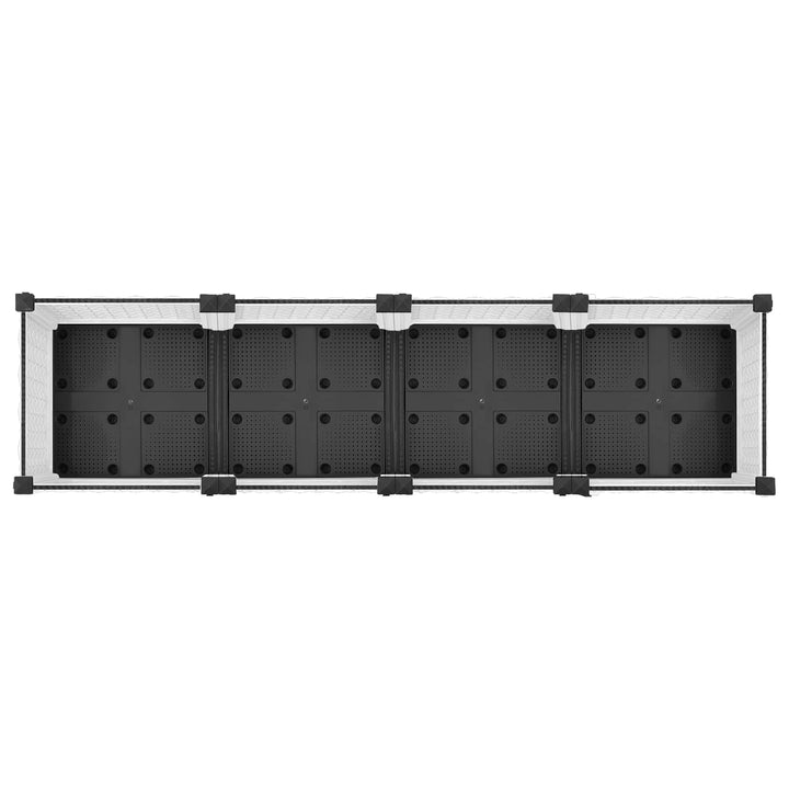 Havekrukke med hjul Hvid 160 x 40 x 33 cm PP