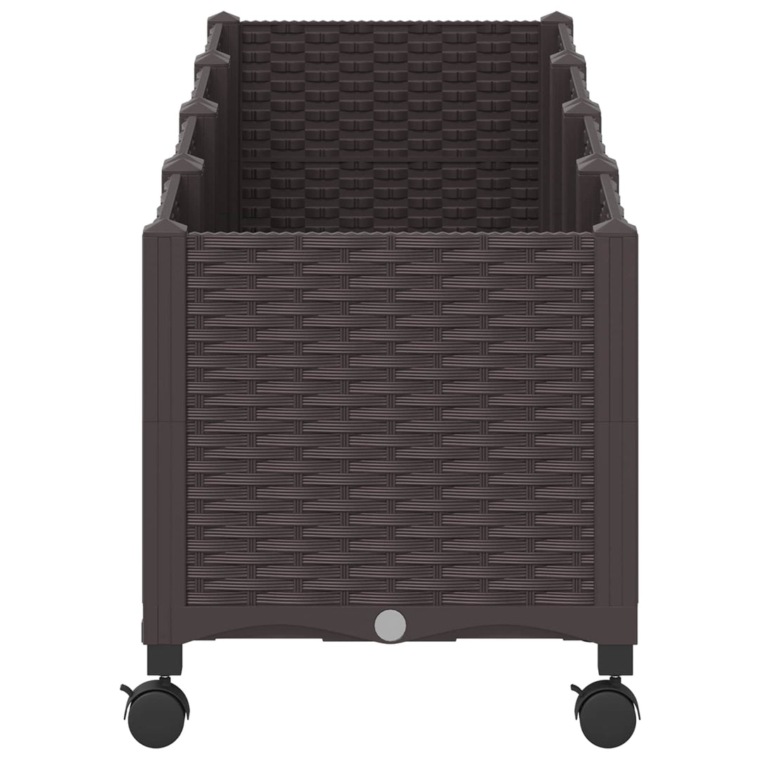 Havekrukke med hjul Brun 160 x 40 x 44 cm PP