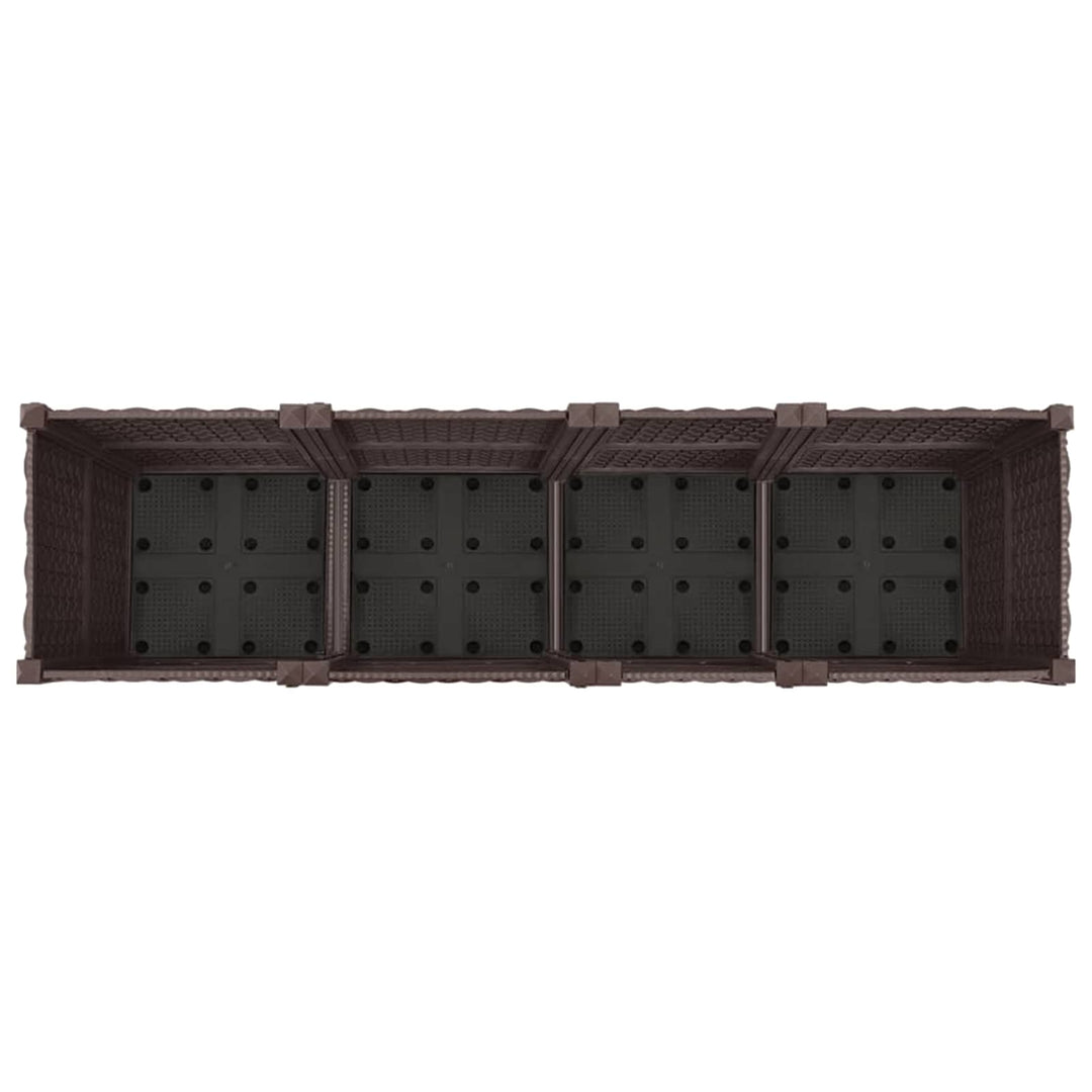 Havekrukke med hjul Brun 160 x 40 x 44 cm PP