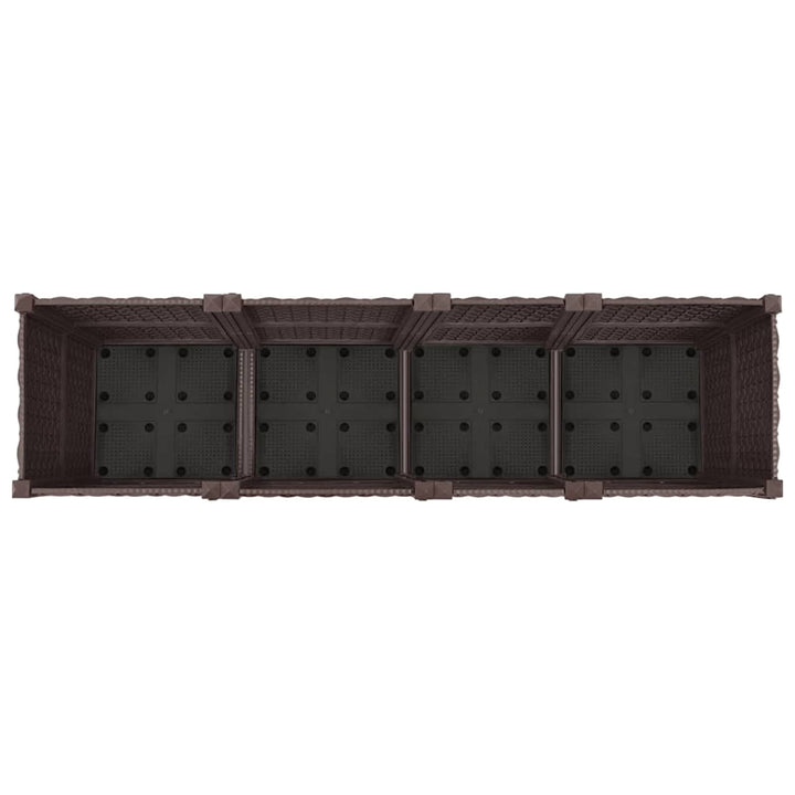 Havekrukke med hjul Brun 160 x 40 x 44 cm PP