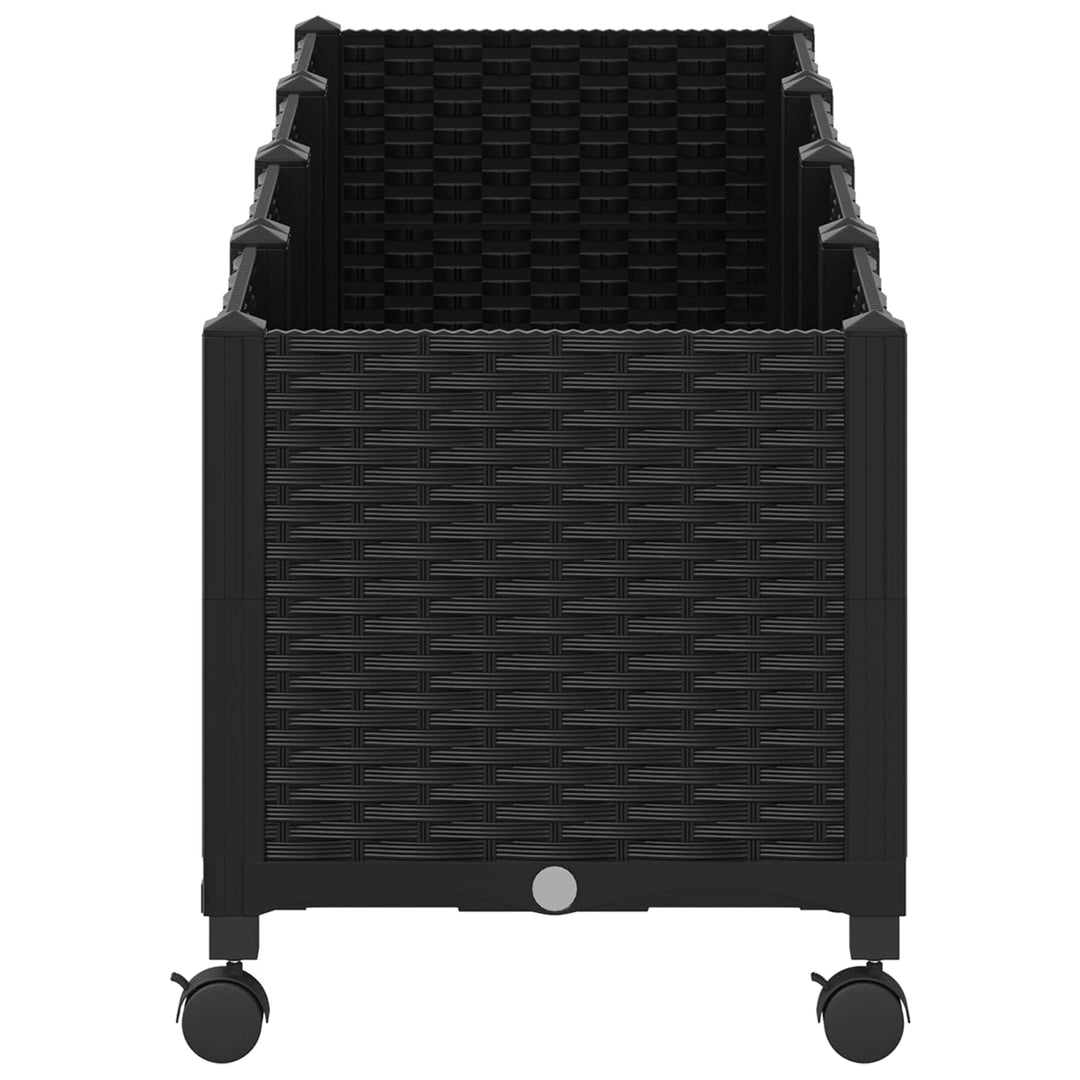 Havekrukke med hjul Sort 160 x 40 x 44 cm PP