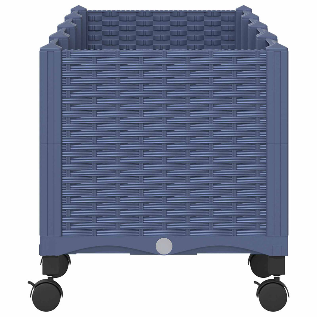 Havekrukke med hjul Blå Grå 160 x 40 x 48 cm PP