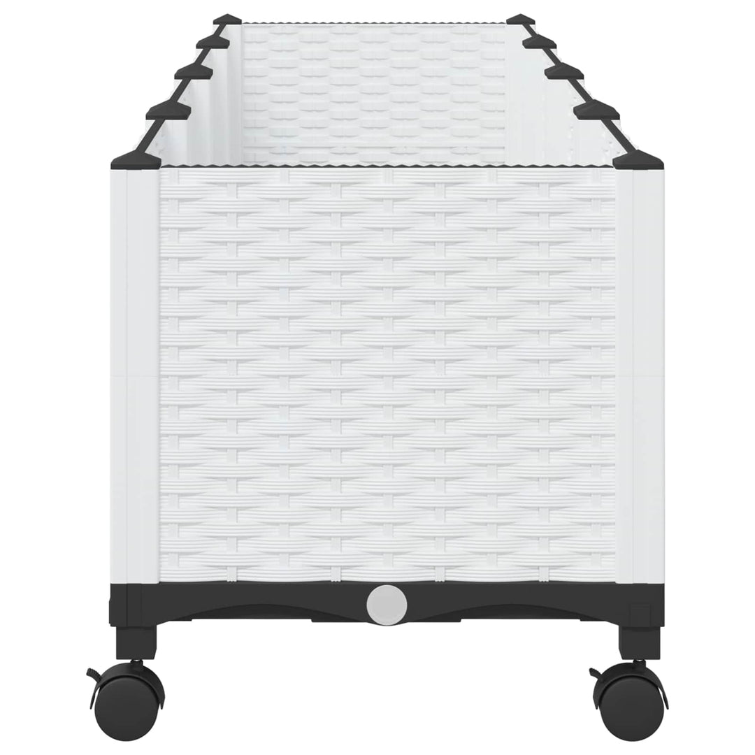 Havekrukke med hjul Hvid 160 x 40 x 48 cm PP