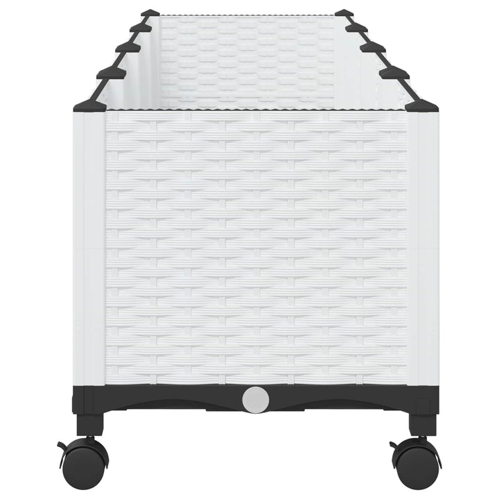 Havekrukke med hjul Hvid 160 x 40 x 48 cm PP