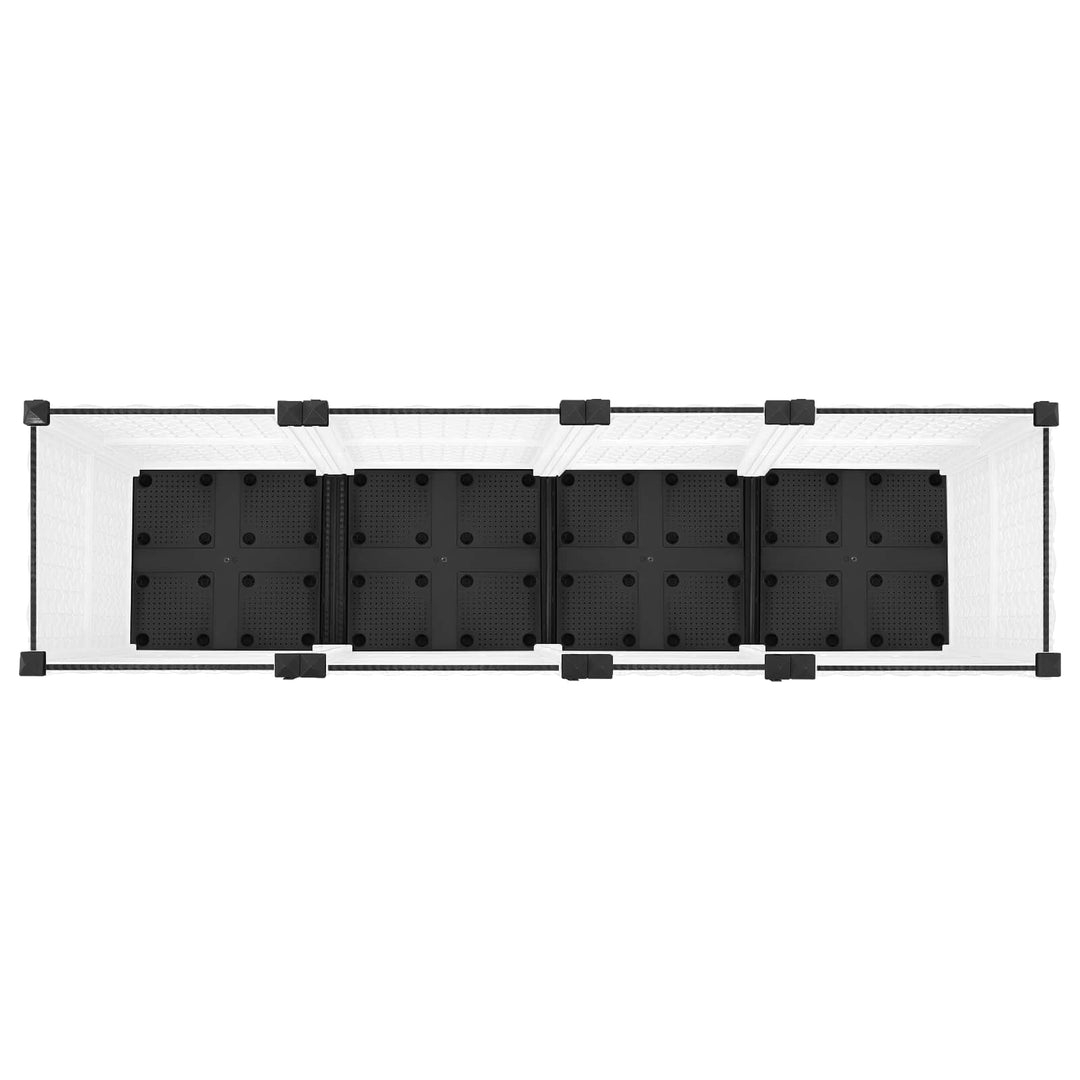Havekrukke med hjul Hvid 160 x 40 x 48 cm PP