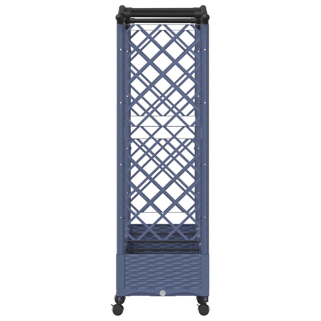 Hævet Bed med Trellis og Tag Grå 207 x 40 x 129 cm PP