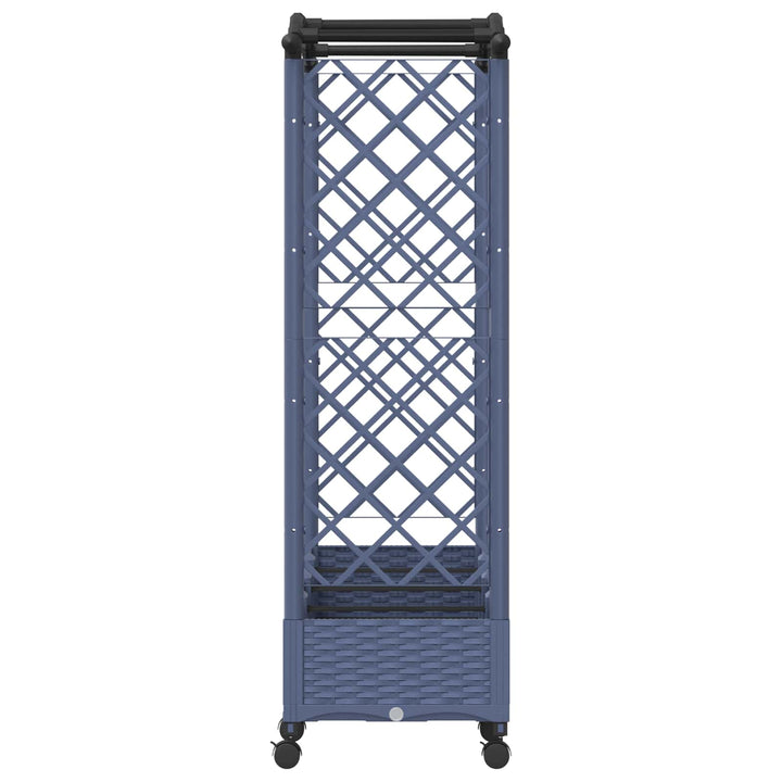 Hævet Bed med Trellis og Tag Grå 207 x 40 x 129 cm PP