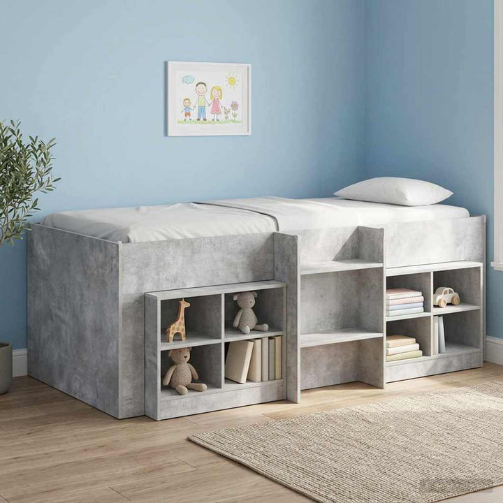 Børns høje sengestel 2 pcs Beton 203 x 101,1 x 68,5 cm