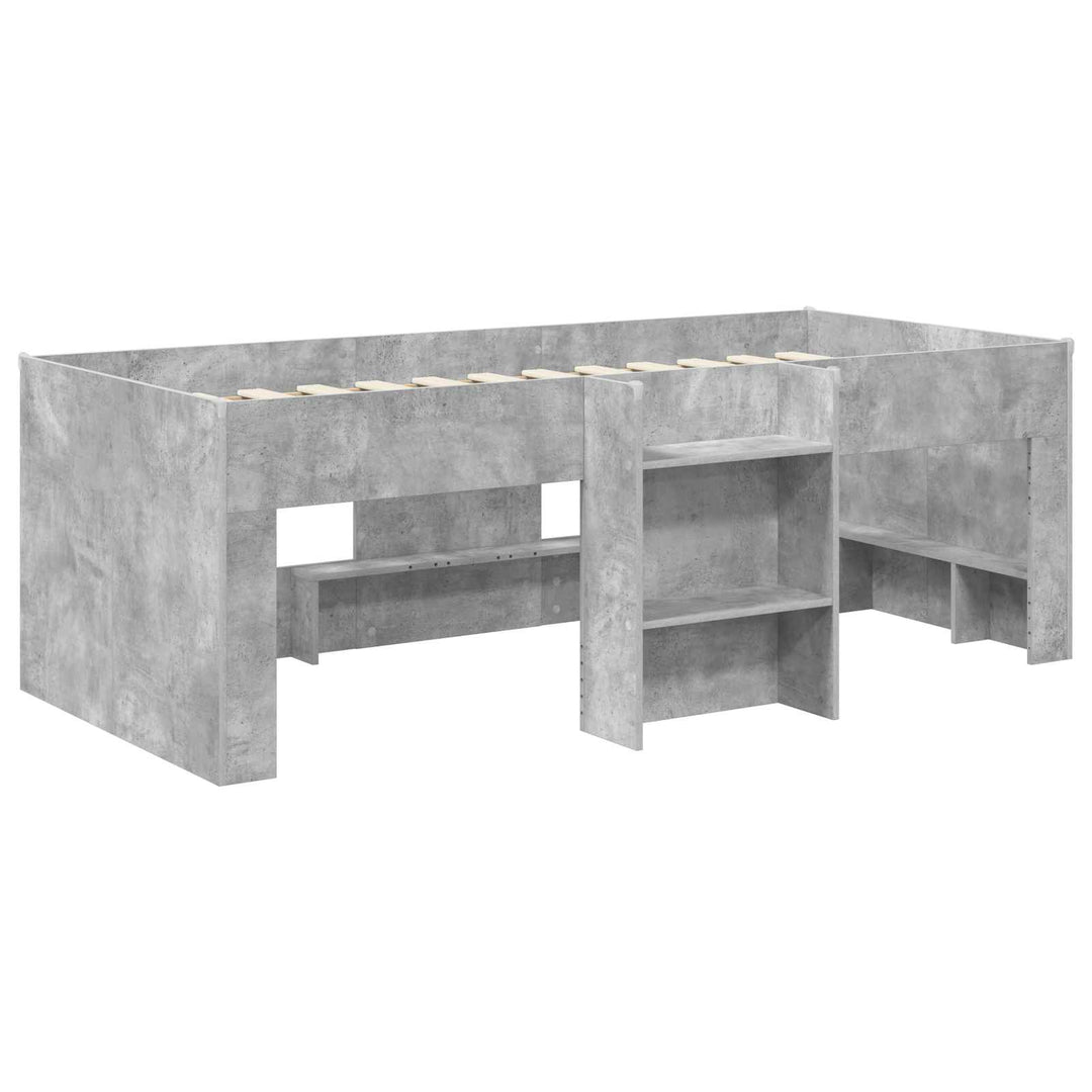 Børns høje sengestel 2 pcs Beton 203 x 101,1 x 68,5 cm
