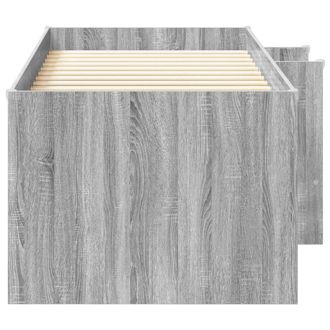 Børns høje sengestel 2 pcs Grå Sonoma 203 x 101,1 x 68,5 cm