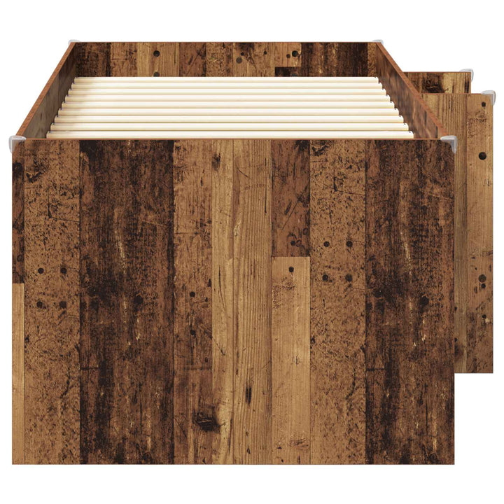 Børns høje sengestel 2 pcs Gammelt træ 203 x 101,1 x 68,5 cm