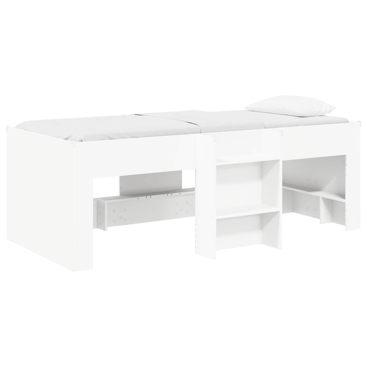 Børns høje sengestel 2 pcs Hvid 90 x 200 cm Konstrueret træ