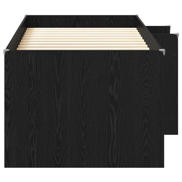 Børns høje sengestel 2 pcs Sort eg 90 x 200 cm Konstrueret træ