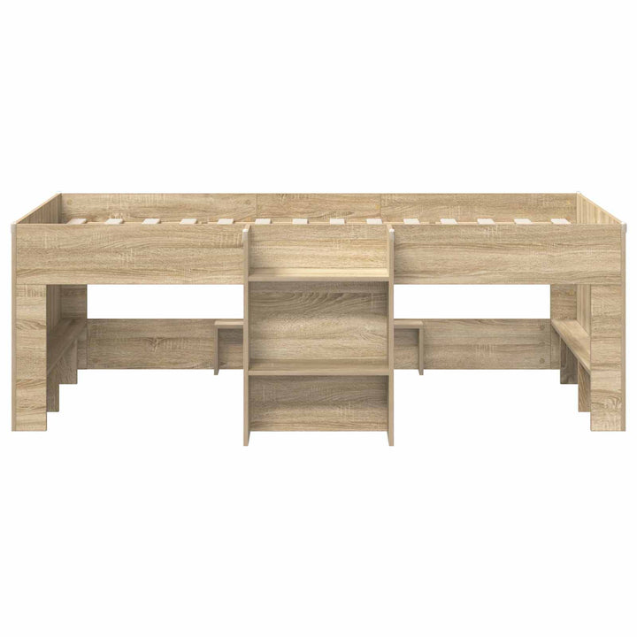 Børns høje sengestel Sonoma-eg 90 x 200 cm Konstrueret træ