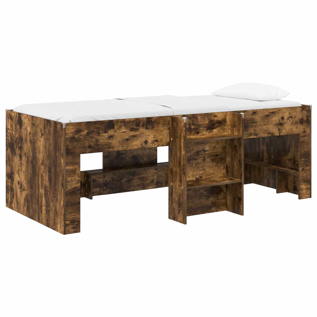 Børns høje sengestel 2 pcs Røget eg 98,5 x 200 cm