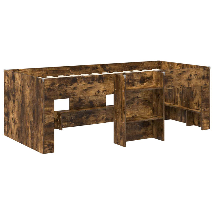Børns høje sengestel 2 pcs Røget eg 98,5 x 200 cm