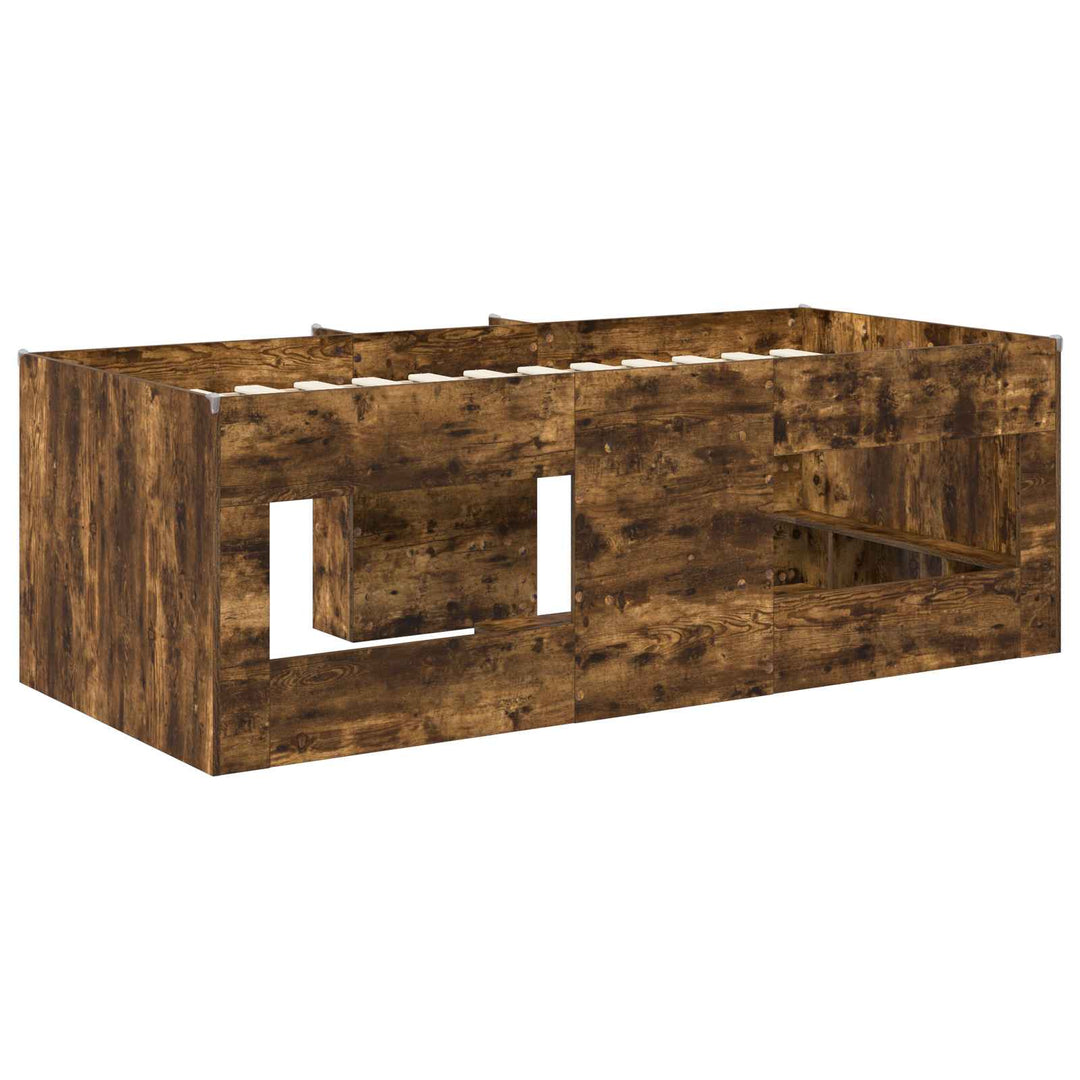 Børns høje sengestel 2 pcs Røget eg 98,5 x 200 cm