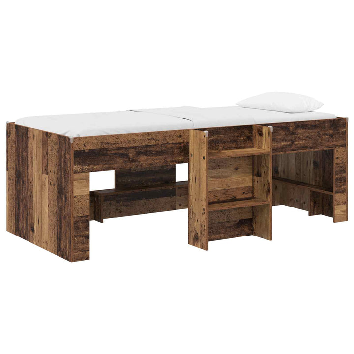 Børns høje sengestel 2 pcs Gammelt træ 98,5 x 200 cm