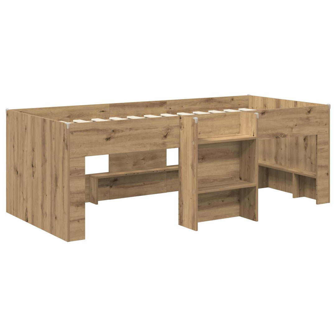 Børns høje sengestel 2 pcs Artisan-eg 98,5 x 200 cm