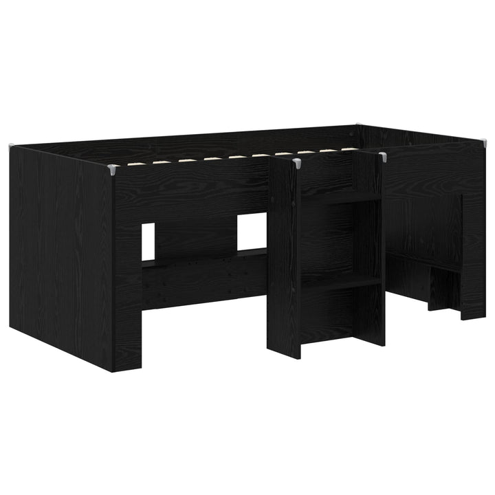 Børns høje sengestel 2 pcs Sort eg 163 x 101,1 x 68,5 cm