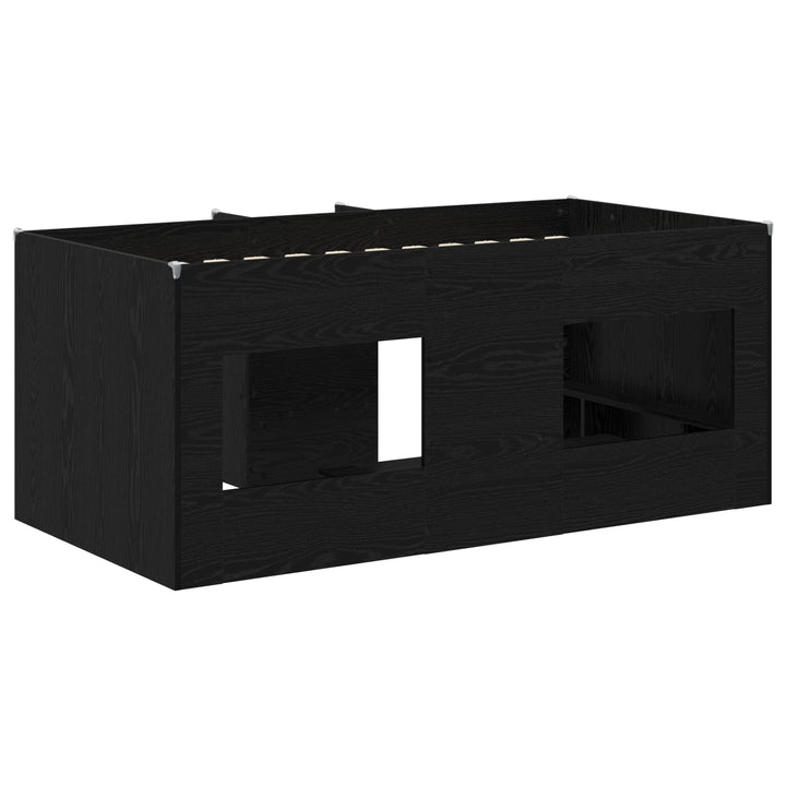 Børns høje sengestel 2 pcs Sort eg 163 x 101,1 x 68,5 cm